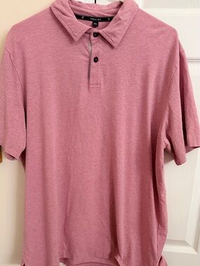 Public Rec Pink Lightweight Men’s XL‎ Short Sleeve Polo Shirt